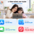 4 tính năng an toàn trên iPad cho trẻ gồm Hỏi Để Mua, Hỏi Để Duyệt, Liên Lạc An Toàn và Giới Hạn Nội Dung & Quyền Riêng Tư