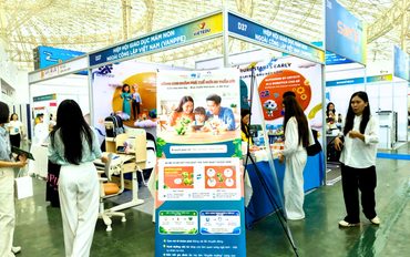 Gian hàng D37 của Hiệp hội Giáo dục Mầm non Ngoài công lập Việt Nam tại triển lãm VietEdu 2026