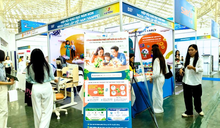 Gian hàng D37 của Hiệp hội Giáo dục Mầm non Ngoài công lập Việt Nam tại triển lãm VietEdu 2026