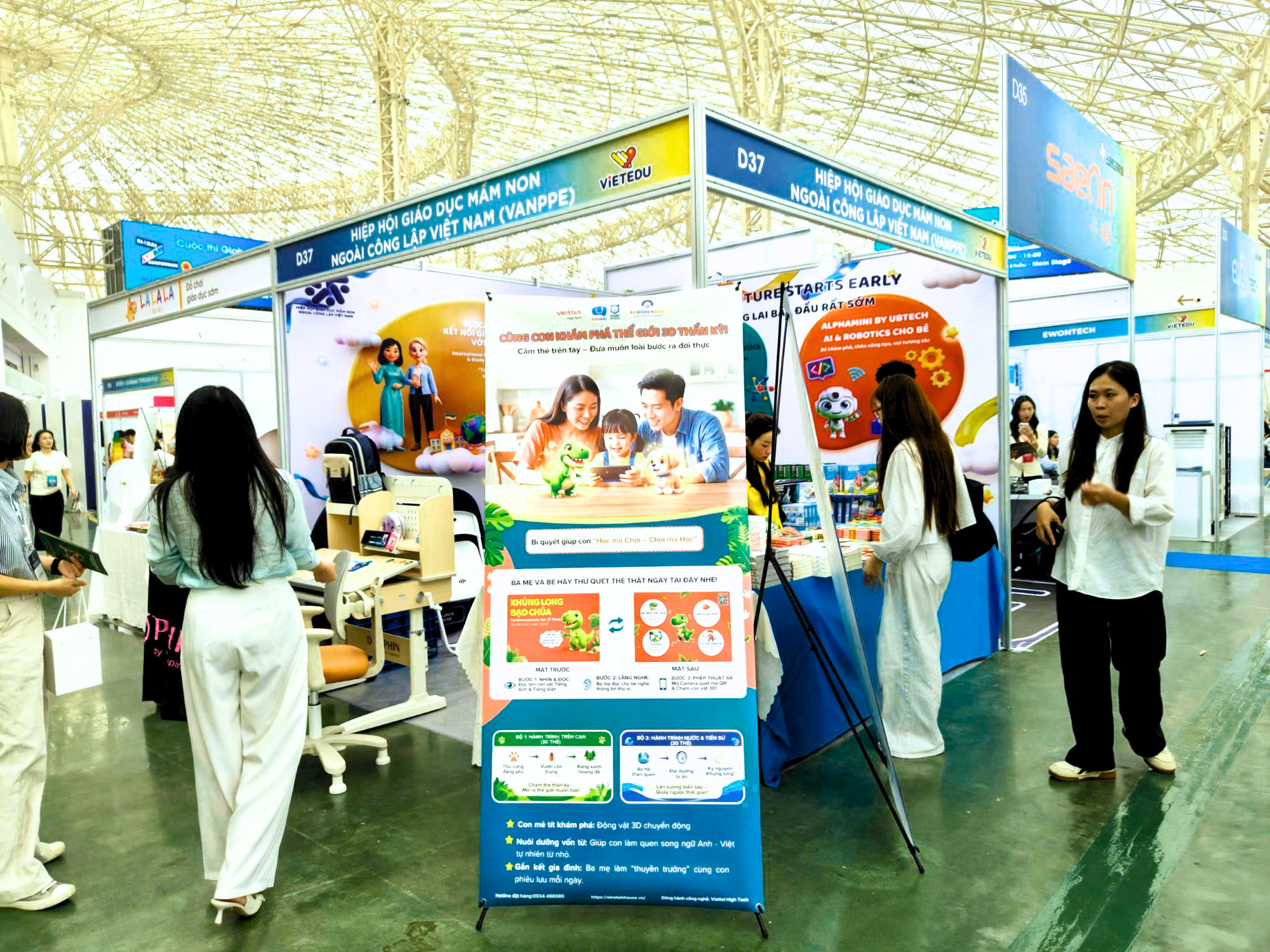 Gian hàng D37 của Hiệp hội Giáo dục Mầm non Ngoài công lập Việt Nam tại triển lãm VietEdu 2026